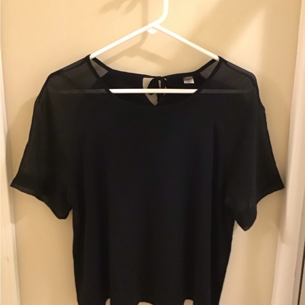Only Hearts Sheer Black Blouse